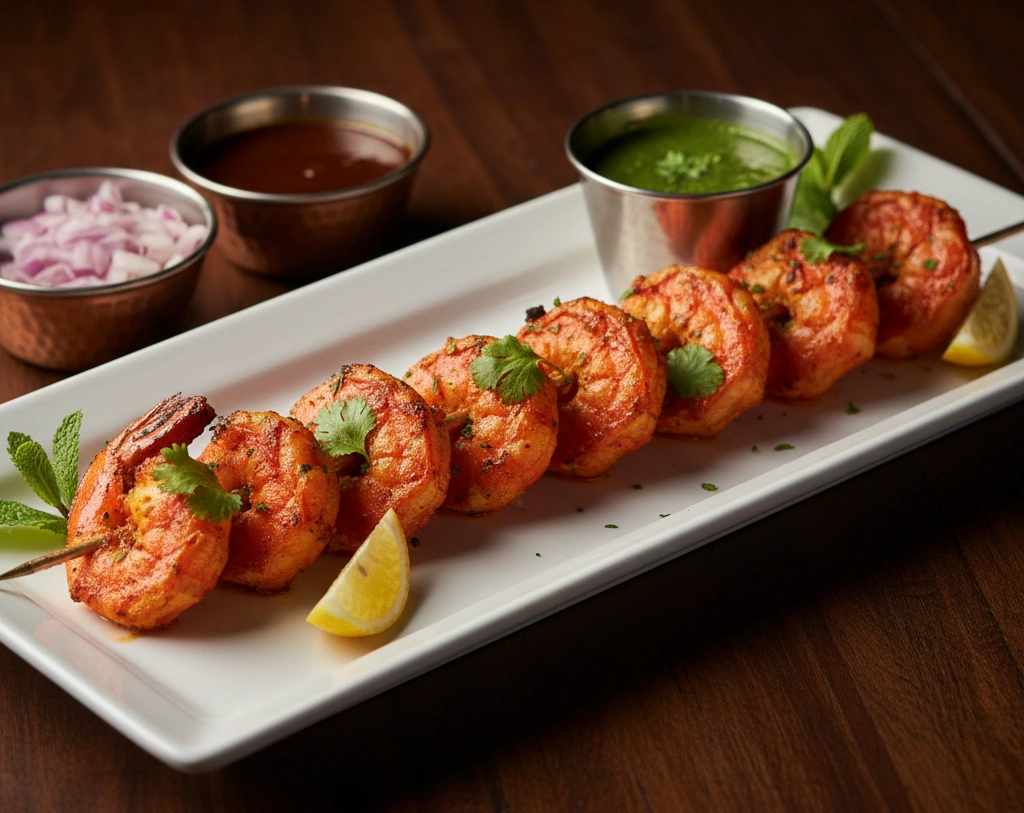Tandoori Shrimp at Tandoor House Restaurant & Banquet Hall in Winnipeg, MB